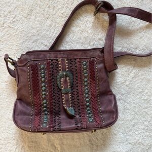 Montana West Burgundy Crossbody Bag